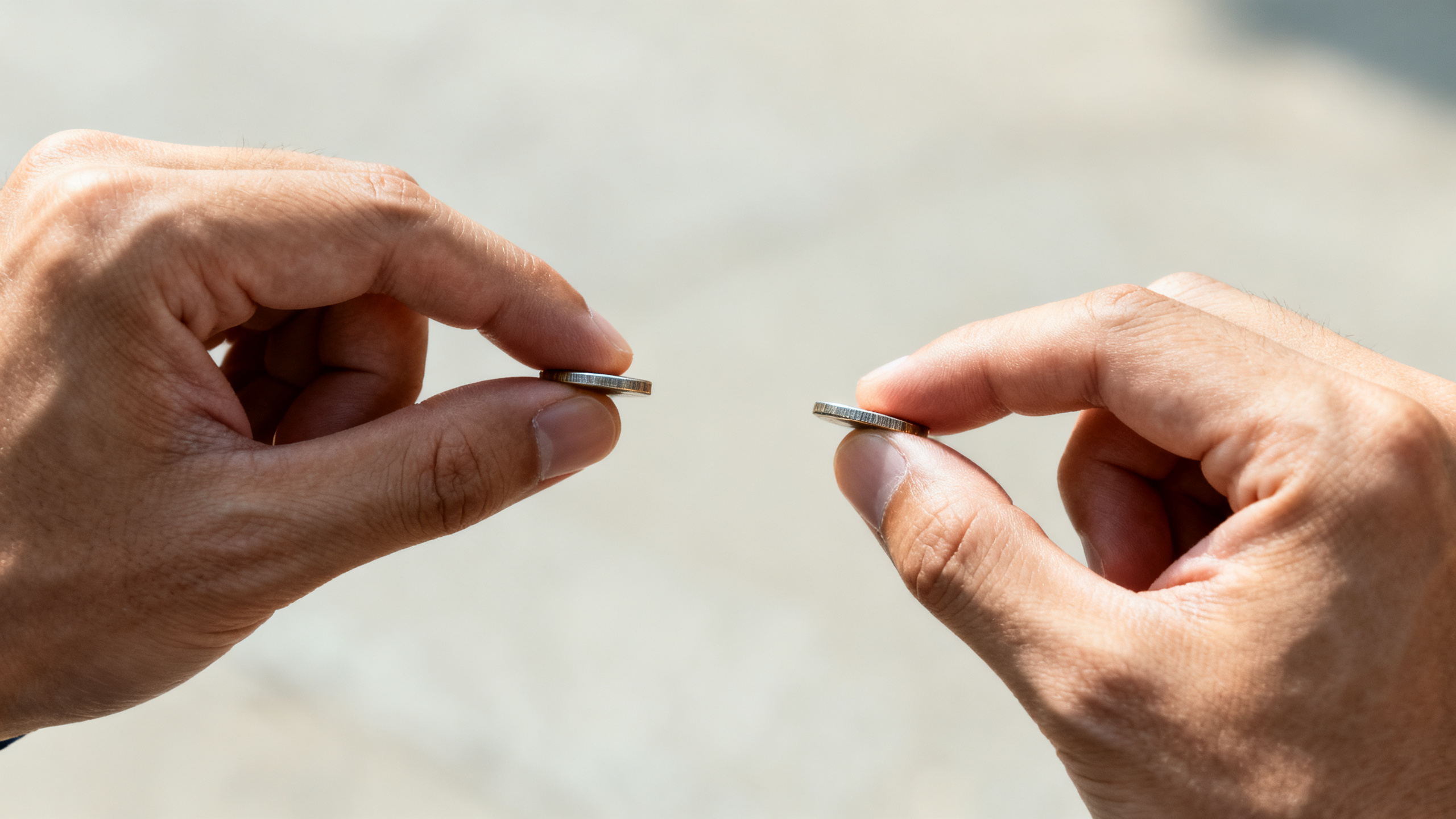 Comparação simbólica entre duas opções de investimento